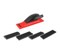 NTools HR P4 198 - Ponceuse manuelle avec aspiration, 198 x 70 mm | Cale à poncer aspirante, Ponçage sans poussière, Système de trous d'aspiration et raccord de tuyau réglable