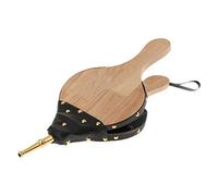 Ntribut Souffleur De Cheminée À Commande Manuelle Bois Soufflet Soufflet De Cheminée BBQ Poêle Cheminée Feu Maison Bricolage Cheminée Accessoires (Marron)