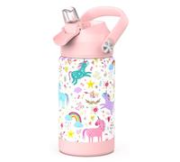 Ntswasd Gourde Inox Isotherme Avec Paille Couverte,350 Ml Bouteille D'eau Acier Inoxydable à Reutilisable Gourdes Sans Bpa Etanche Bidon Anti Fuite Pour Enfant（La Licorne）