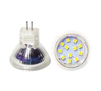 NTYHNFMIH Pack de 20, Mini lampe LED MR11 ACDC12-30V 2W, spot en verre | 12LED-2835SMD(6000K white)