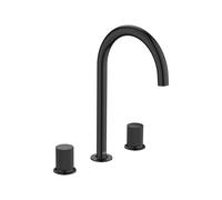 Nu mélangeur pour lavabo "l" 3 tr corps lisse poignées cannelées. titanium black - ROCA A5A3E3FCN0