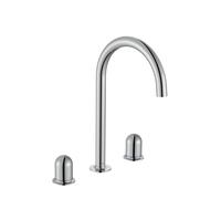 Nu mélangeur pour lavabo "l" 3 trous corps lisse poignée dôme chromé - ROCA A5A3V3FC00