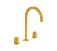 Nu mélangeur pour lavabo "l" 3 trous corps lisse poignée dôme jaune miel - ROCA A5A3V3FP10