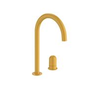 Nu mitigeur lavabo "l" 2 trous corps lisse poignée dôme jaune miel - ROCA A5A3W3FP10
