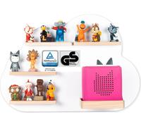 Nuage d'étagère pour enfants / Suspendu pour Tonie Box et Tonie Figures / Étagère d'économie d'espace / H. 34 x W. 48 x D. 19 / Rangement de boîtes à musique murales avec inserts magnétiques / Nuages