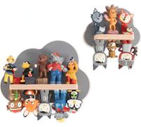Nuage d'étagère pour enfants | Suspension pour figures Tonie | Étagère d'économie d'espace | Dimensions: H. 16 x W. 22 x D. 5 cm | Étagère murale pour figurines Stockage avec inserts magnétiques | Éta