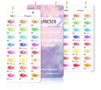 Nuancier à colorier 20 feuilles 18x9cm 300g/㎡ Anneau doré impression unilatérale compatible feutres crayons marqueurs aquarelles ros