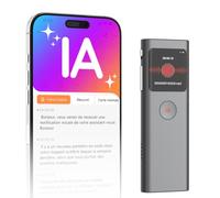 NUASI Enregistreur Vocal IA Dictaphone Numérique avec Transcription, Résumé 64 Go, 90+ Langues, Enregistrement HD en Un clic, Réduction Intelligente du Bruit pour interviews/Classes/réunions