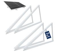 NuaSol 4x support PV pour panneau solaire Montage en hauteur jusqu'à 118 cm Toit plat panneau solaire PV | Réglable 0-90° | Aluminium | Matériel de montage pour 2 panneaux solaires | Argenté