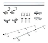 NuaSol Kit de montage de toit de tuile photovoltaïque,Fixation de panneau solaire avec crochet de toit,Support de panneau solaire avec pince d'extrémité et pince centrale 35 mm NS-HE-ZDME1 Argenté