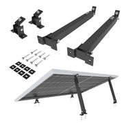 NuaSol Kit de montage pour centrale électrique de balcon | 2 supports de panneau solaire | support 15°-30° | aluminium | Noir