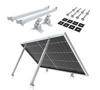 NuaSol Kit de montage pour centrale électrique de balcon,2 supports de panneau solaire,support 30°-60°,réglable individuellement,avec vis et écrous,support de panneau solaire en aluminium, argenté