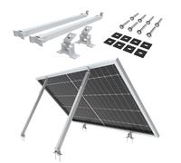 NuaSol Kit de montage pour centrale électrique de balcon | 2 supports de panneau solaire | support 30°-60° | argenté