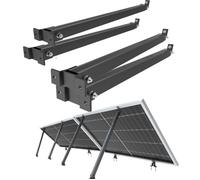 NuaSol Support pour centrale de balcon, set de 2 | Systèmes de montage solaire & PV | Support réglable pour panneau solaire PV | Angle d'inclinaison 30-60° | Longueur réglable 700-1291 mm | Matériel d
