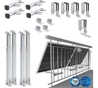 NuaSol NuaFix Support de balustrade de balcon carré | Acier inoxydable pour 2 panneaux solaires