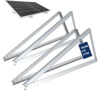 NuaSol Panneau solaire surélevé 105 cm 4er Set | Toit plat, PV, 0-90° ajustable