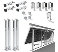 NuaSol NuaFix Support de balustrade de balcon carré | Acier inoxydable pour 2 panneaux solaires