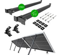 NuaSol Support pour centrale de balcon, set de 2 | Systèmes de montage solaire & PV | Support réglable pour panneau solaire PV | Angle d'inclinaison 30-60° | Longueur réglable 700-1291 mm | Matériel d