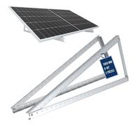 NuaSol Support pour panneau solaire jusqu'à 105 cm | panneau solaire PV | réglable de 0 à 90 °| matériel de montage | argenté