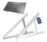NuaSol Support pour panneau solaire jusqu'à 72 cm - Toit plat - Panneau solaire PV - Réglable de 0 à 90 ° - Kit - Aluminium - Matériel de montage