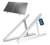NuaSol Support pour panneau solaire jusqu'à 72 cm - Toit plat - Panneau solaire PV - Réglable de 0 à 90 ° - Kit - Aluminium - Matériel de montage
