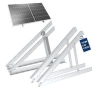 NuaSol Support de panneau solaire, jeu de 4 | Réglable de 0 à 90°, aluminium, toit plat jusqu'à 72 cm