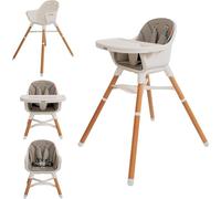 Nuby Chaise Haute 4-en-1 avec plateau amovible - De 6 mois à 3 ans - Chaise évolutive pour les repas - Supporte jusqu’à 27 kg - Beige