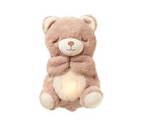 Nuby Peluche d'Aide au Sommeil avec Respiration Apaisante, +0 Mois, Ours | 8 berceuses & 4 bruits blancs avec réglage du volume, rechargeable USB, lumière apaisante pour endormir bébé facilement