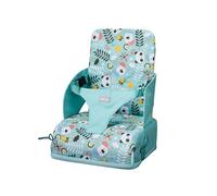 Nuby Siège Rehausseur Bébé Pliable, Pochette de Rangement, +6 Mois, Bleu | Harnais de sécurité 3 points avec sangles réglables & siège en mousse, facile à nettoyer, confort et sécurité lors des repas