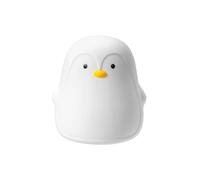 Nuby Veilleuse Bébé, Cycle Apaisant 8 Couleurs, USB Rechargeable, Pingouin | Veilleuse à couleurs changeantes, simple à utiliser, adorable pingouin en silicone souple pour un sommeil paisible