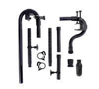 Nucelit Kit de tube de sortie de bidon pour aquarium - Accessoires de rechange avec ventouses puissantes - Connecteurs de tuyau - Adaptateur de tuyau d'eau de jardin - Connecteur rapide - Double kit