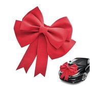 Nœud décoratif Extra Large,Gros Noeud Cadeau Voiture 50x60cm, avec Ruban adhésif Attaches, décoration élégante pour Noël, Mariage
