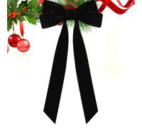 Nœuds à cheveux pour filles, décorations de Noël en velours | Nœuds à cheveux rouges pour décoration de fête | pour filles, mariage, vacances, rendez-vous, porte, fenêtre, escalier, cheminée, salon