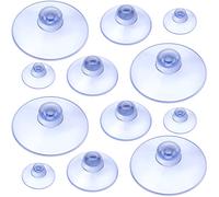Nuenen Lot de 12 ventouses en plastique sans crochet 45 mm 30 mm 20 mm pour fenêtre Tête champignon rond Bouton ventouse pour extérieur, cuisine, salle de bain, fenêtre miroir, 3 tailles