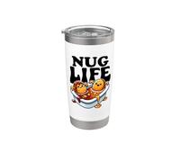 Nug Life Funny Chicken Nuggets à la sauce barbecue Cartoon Nugget Gobelet isotherme en acier inoxydable double paroi