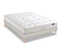 NUIT DE COTON - Ensemble PRELUDE 2.0 140x190 cm - Matelas Latex 100% Naturel + Sommier Bois - Ferme G
