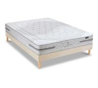 NUIT DE COTON - Ensemble SERENADE 140x190 cm - Matelas Ressorts ensachés + Sommier Bois G