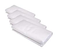 Nuit des Vosges 2094459 Cotoval Drap Housse Uni Coton Blanc 80 x 190 cm (Lot de 4)