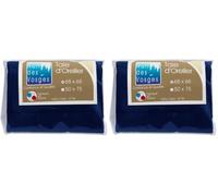 Nuit des Vosges 2100020 Cotoval Taie d'oreiller Uni Coton Marine 65 x 65 cm (Lot de 2)