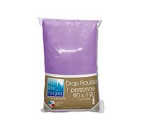 Nuit des Vosges 2105711 Cotoval Drap Housse Uni Coton Parme 90 x 190 cm