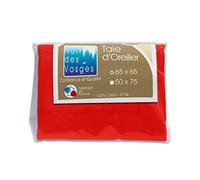 Nuit des Vosges 2107722 Cotoval Taie d'Oreiller Uni Coton Rouge 65 x 65 cm