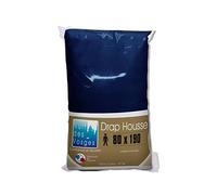 Nuit des Vosges 2237313 Cotoval Drap Housse Uni Coton Marine 80 x 190 cm