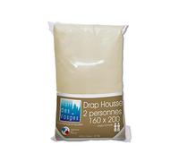 Nuit des Vosges Cotoval Drap Housse Coton Naturel 160 x 200 cm
