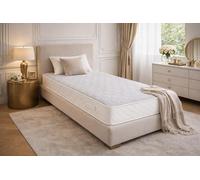 Nuit D'or Matelas 80x200 - Hauteur 20 cm Soutien Ferme Haute Densité 35 kg/m³ - 2 Faces de Couchage (Face Grise Design) Certifié CertiPUR & Oeko-TEx - Modèle Good Night Gris