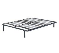 Nuit D'or Patrick - Solide et Confortable Sommier Cadre a Lattes + Pieds 140x200 x 29 cm en Metal - 2 x 9 Larges Lattes de 12,5 cm - Montage Rapide et Facile - epaisseur du Metal +/- 1,2 mm