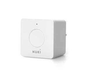 Nuki Bridge, la passerelle Wifi, serrure électrique, verrouiller la serrure connectée à distance, l’extension de Nuki Smart Lock, Amazon Alexa, Apple Homekit, Google Home, Blanc