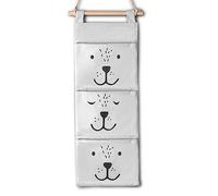 Nukido Organisateur de Jouets Suspendu pour Jouets, Panier à Linge, Sac à Linge, Organisateur Suspendu pour Jouets, Linge ou Autres Produits, complément Pratique à la Chambre - 20 x 14 x 80 cm - Gris