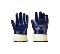 null - Gant Nitrile tout enduit manchette couleur : Marine taille M - PORTWEST