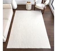 nuLOOM Loni Tapis à Poils Longs, Solide, Lavable en Machine, 1,2 x 1,8 m, Blanc