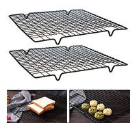 nuluxi Volette de Refroidissement Gâteau Grille de Refroidissement Grille de Refroidissement Acier Inoxydable Moule à Gâteau de Refroidissement Rack pour Ménage Pâtisserie Café Restaurant (2 Pièces)